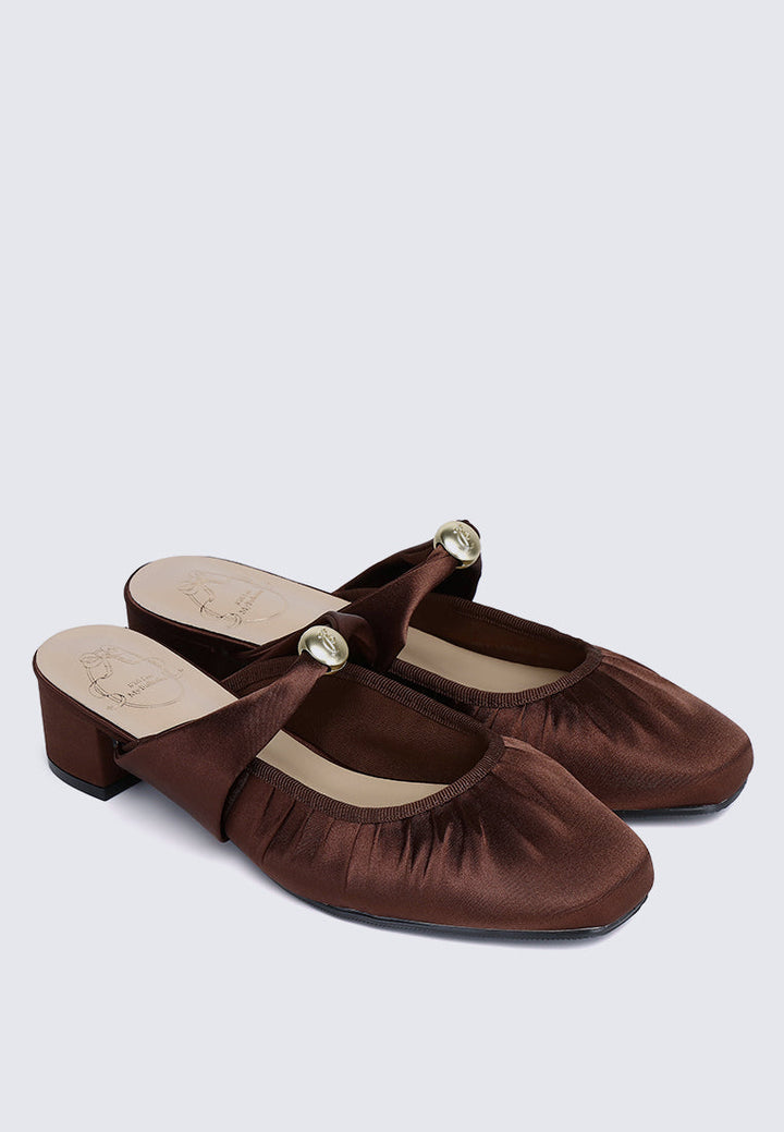 Loue Comfy Heels In Coffee