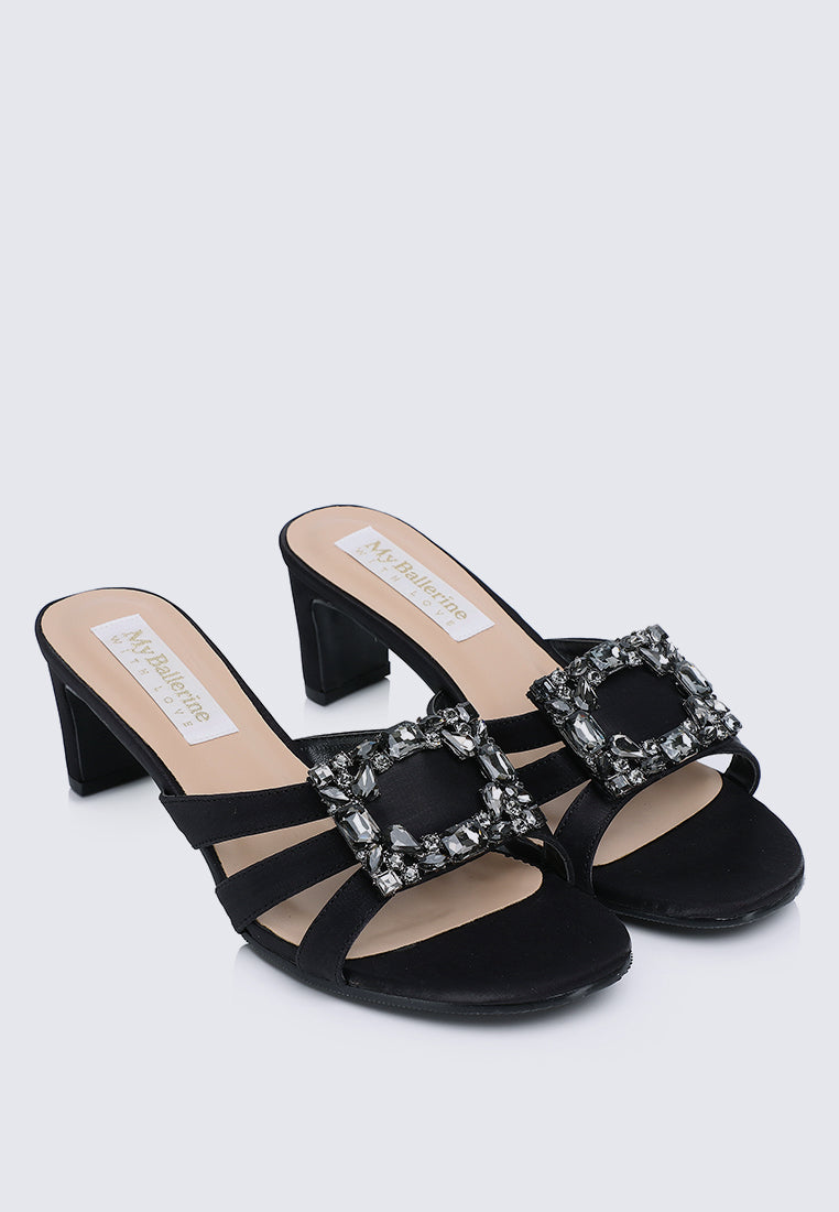 Kendra Comfy Heels In Black