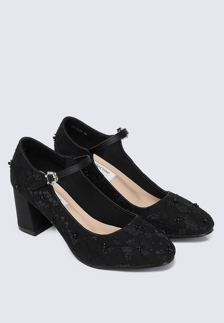 Candrea Comfy Heels In Black