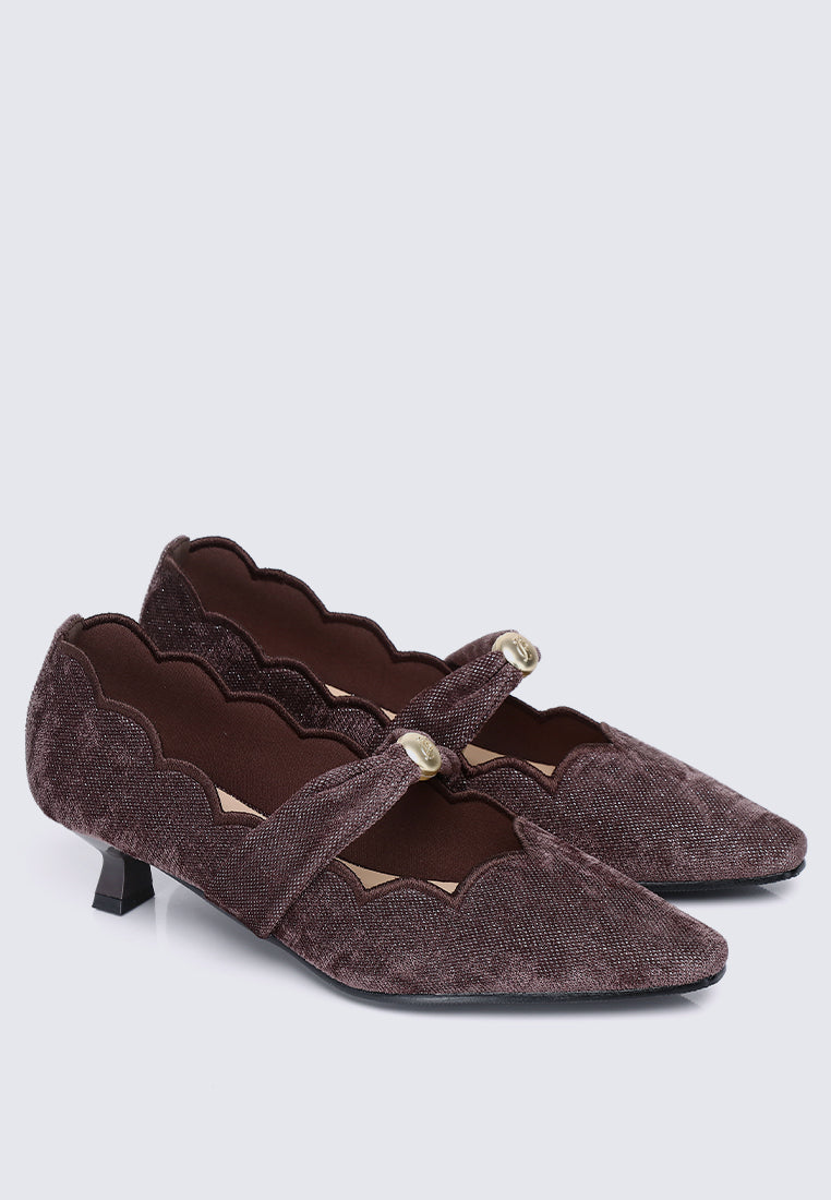 Sarah Comfy Heels In Charcoal
