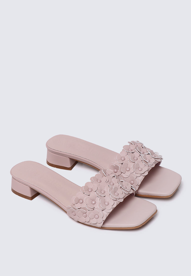 Corinne Comfy Sandals In Nude Pink