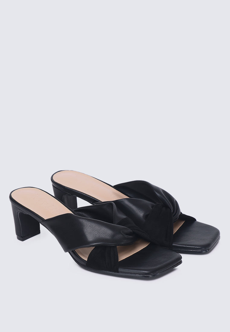 Tiramisu Comfy Heels In Black