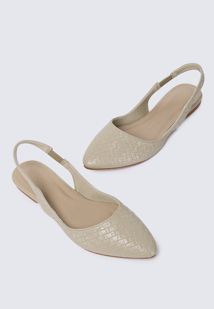Kate Woven Comfy Ballerina In Almond