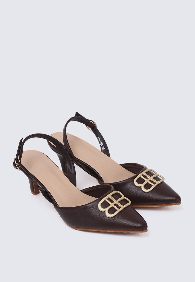 Portia Comfy Heels In Espresso