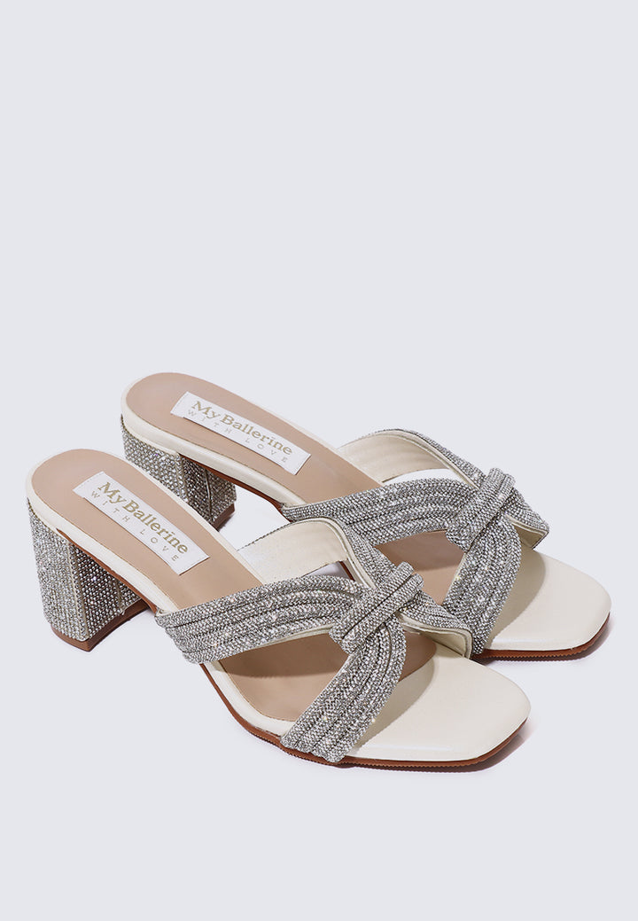 Suri Comfy Heels In Ivory