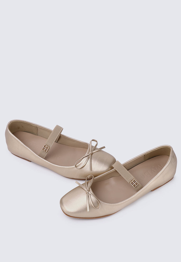 Beyonca Comfy Ballerina In Gold