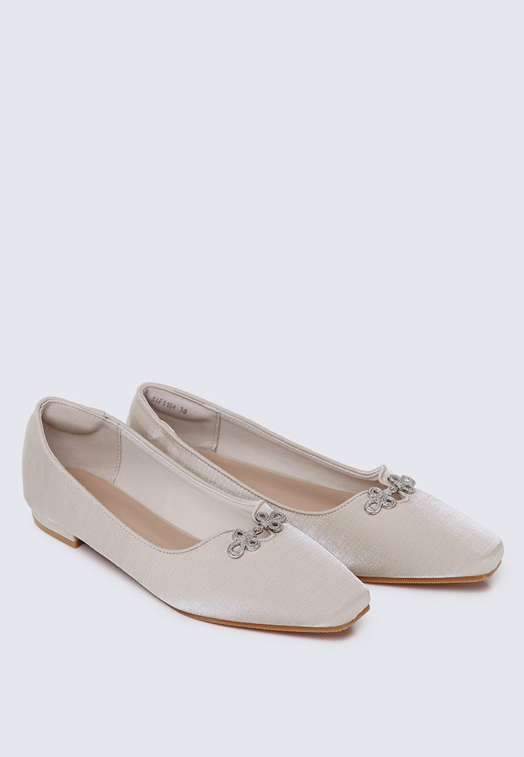 Anvera Comfy Ballerina In Champagne
