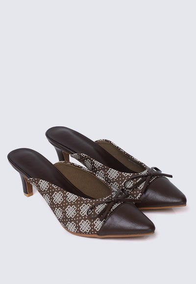 Aleeya Comfy Heels In Espresso