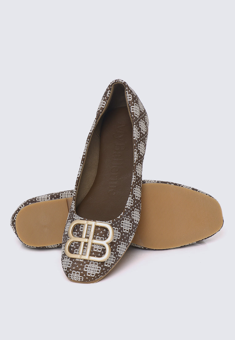 Melati Comfy Ballerina In Espresso
