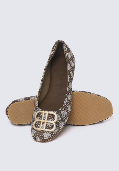 Melati Comfy Ballerina In Espresso