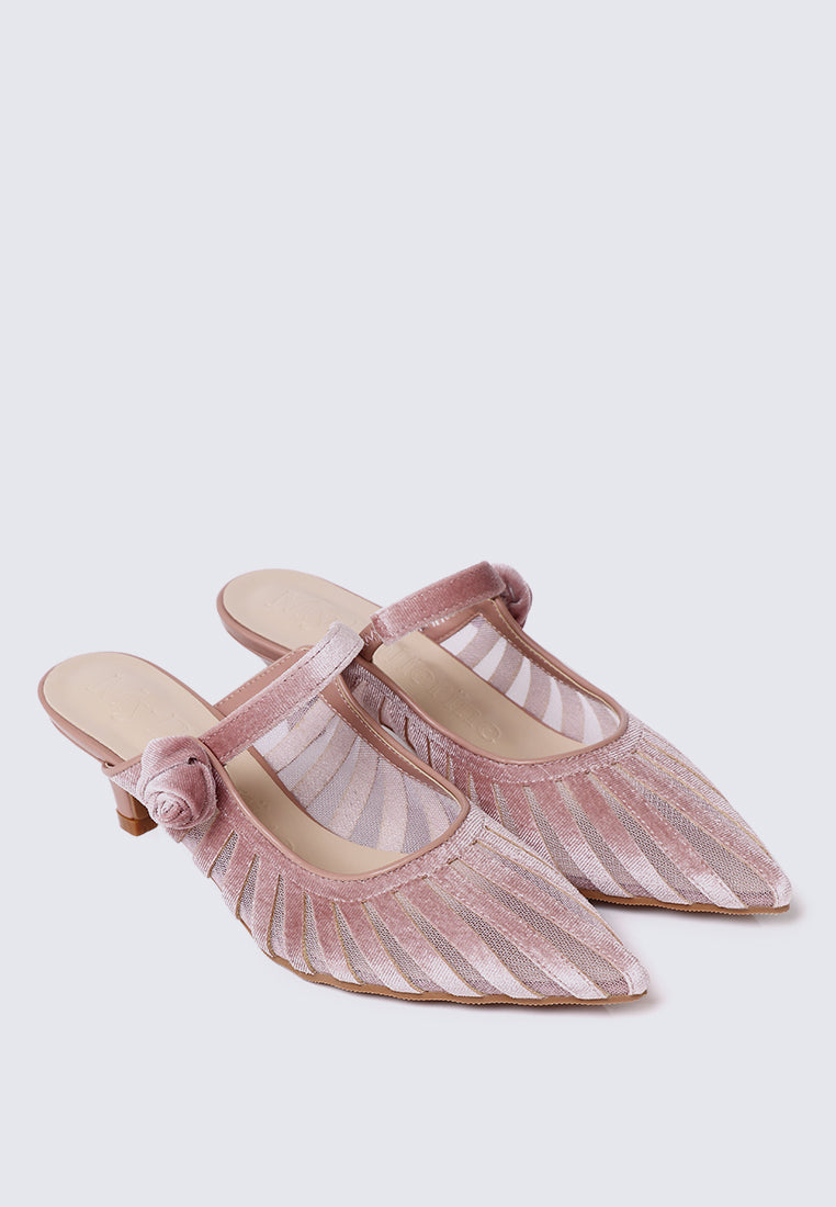Fioren Comfy Heels In Rose Gold