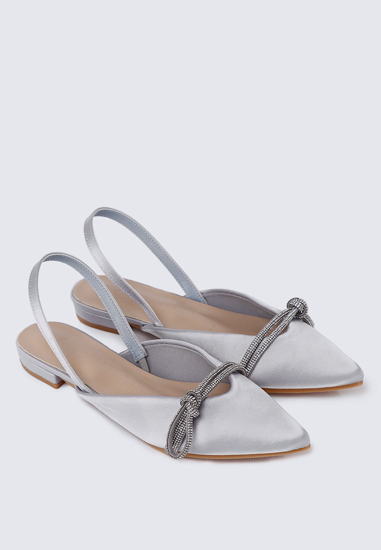 Knotura Comfy Ballerina In Silver