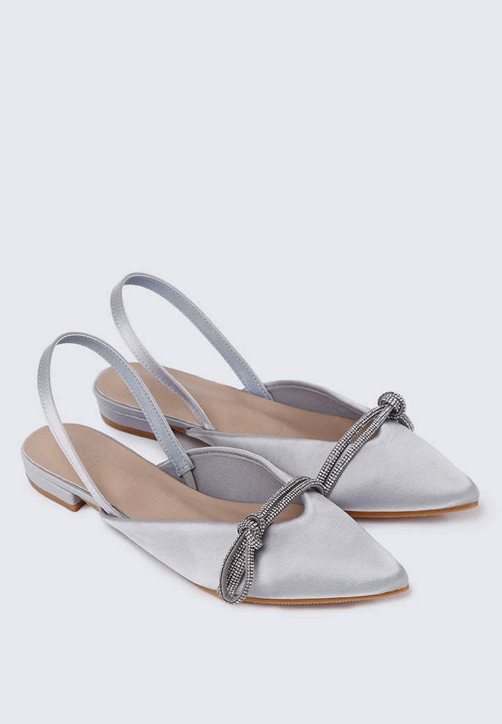 Knotura Comfy Ballerina In Silver