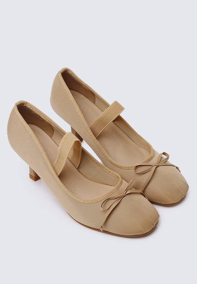 Eleanor Comfy Heels In Nude