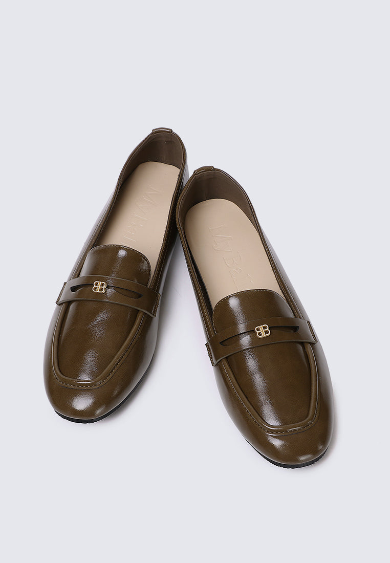 Noa Comfy Loafers In Olive