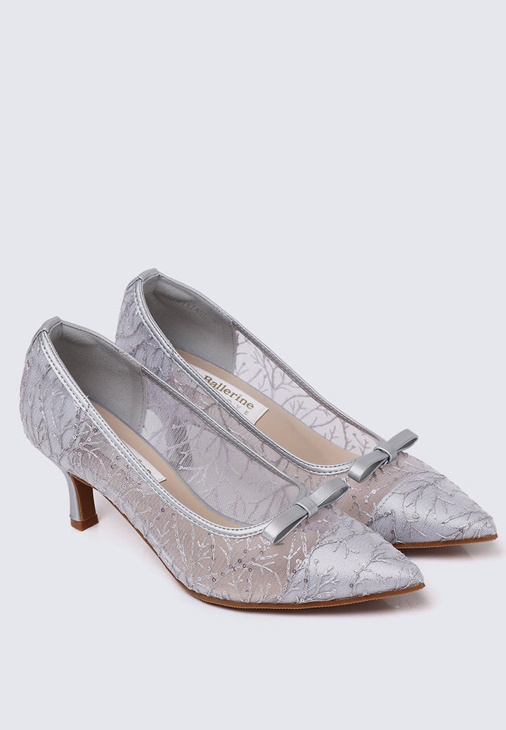 Bellisse Comfy Heels In Silver
