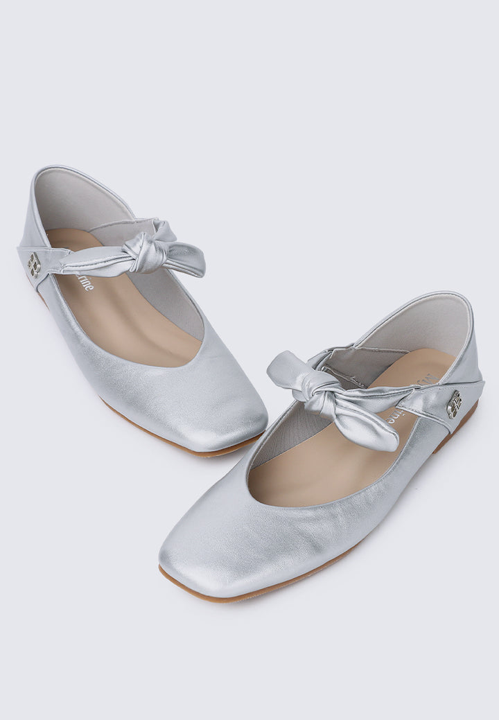 Brenee Comfy Ballerina In Silver