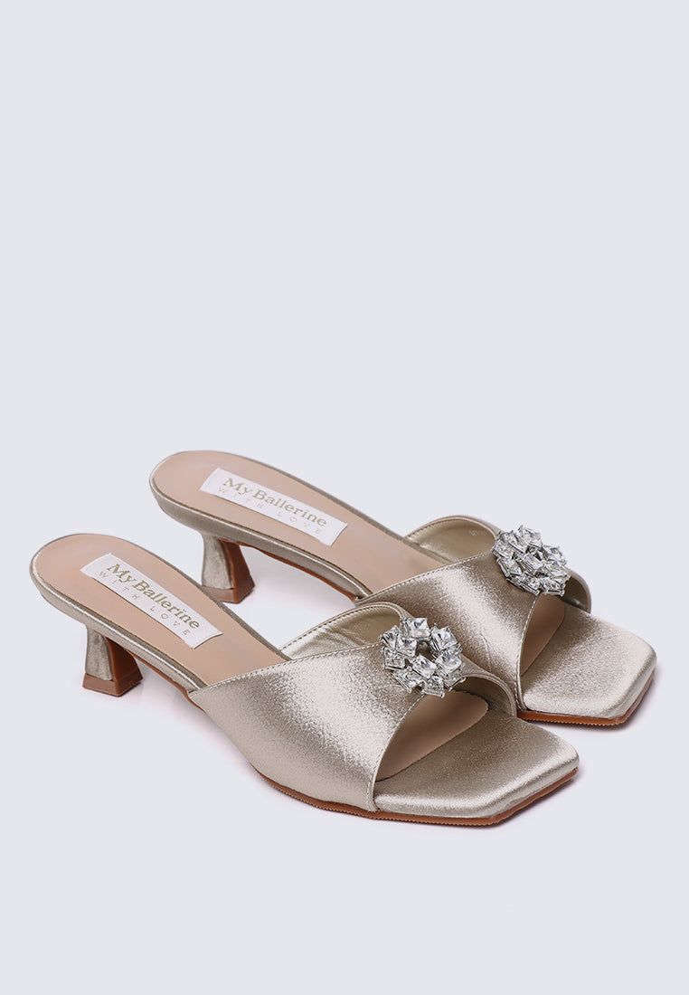 Vea Comfy Heels In Champagne