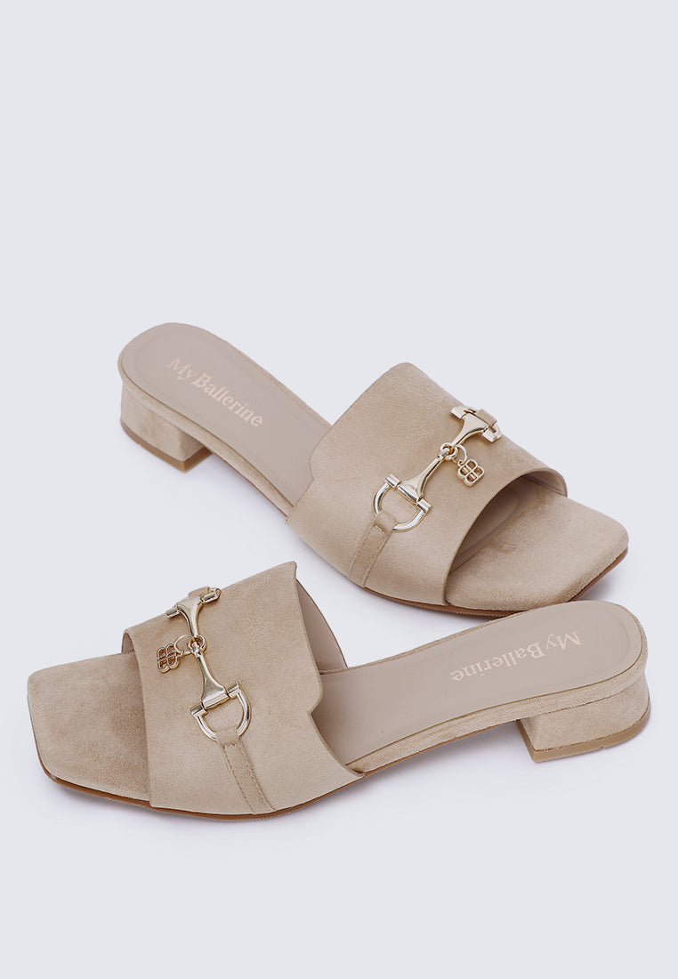Ebony Comfy Sandals In Almond