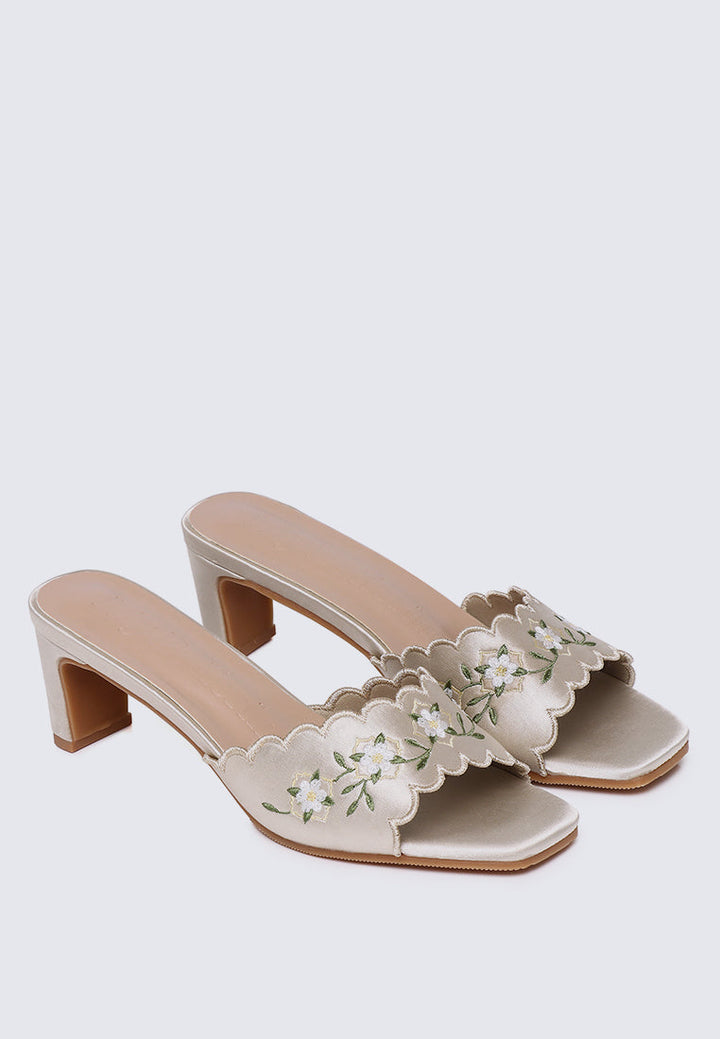 Katarina Comfy Heels In Champagne