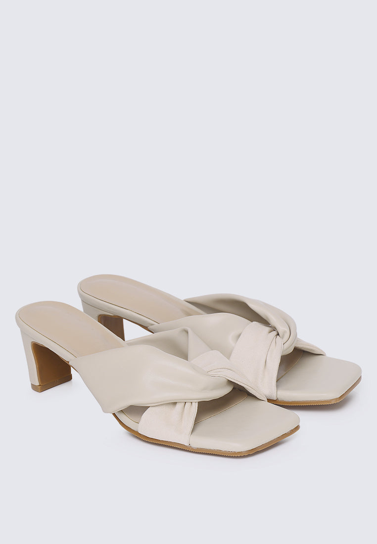 Tiramisu Comfy Heels In Beige