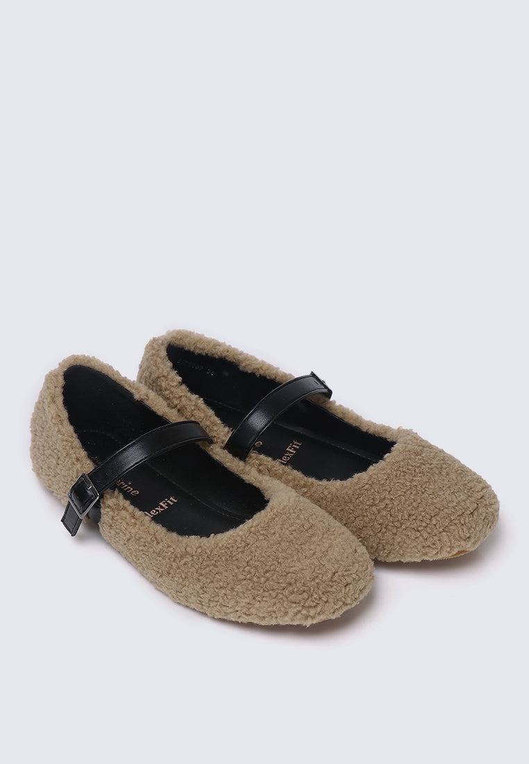 Margot FlexFit Comfy Ballerina In Beige