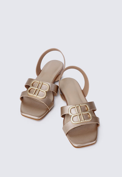Berenice Comfy Sandals In Rose Gold
