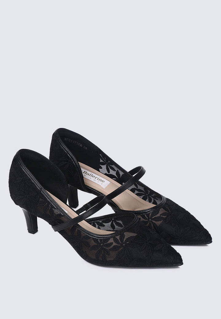 Oriah Comfy Heels In Black