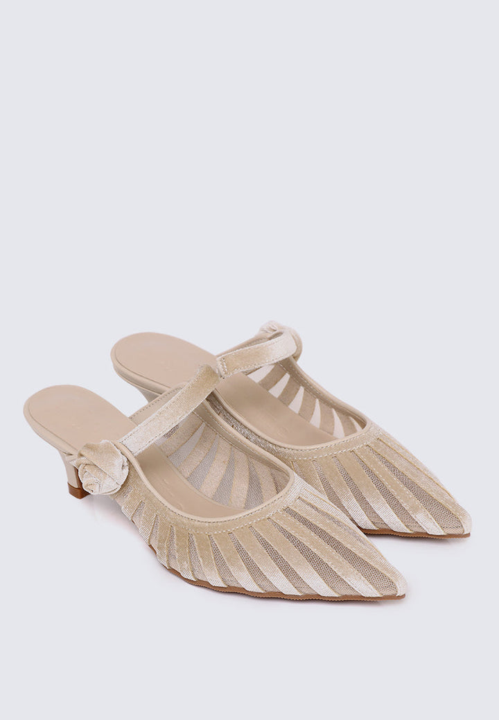 Fioren Comfy Heels In Champagne