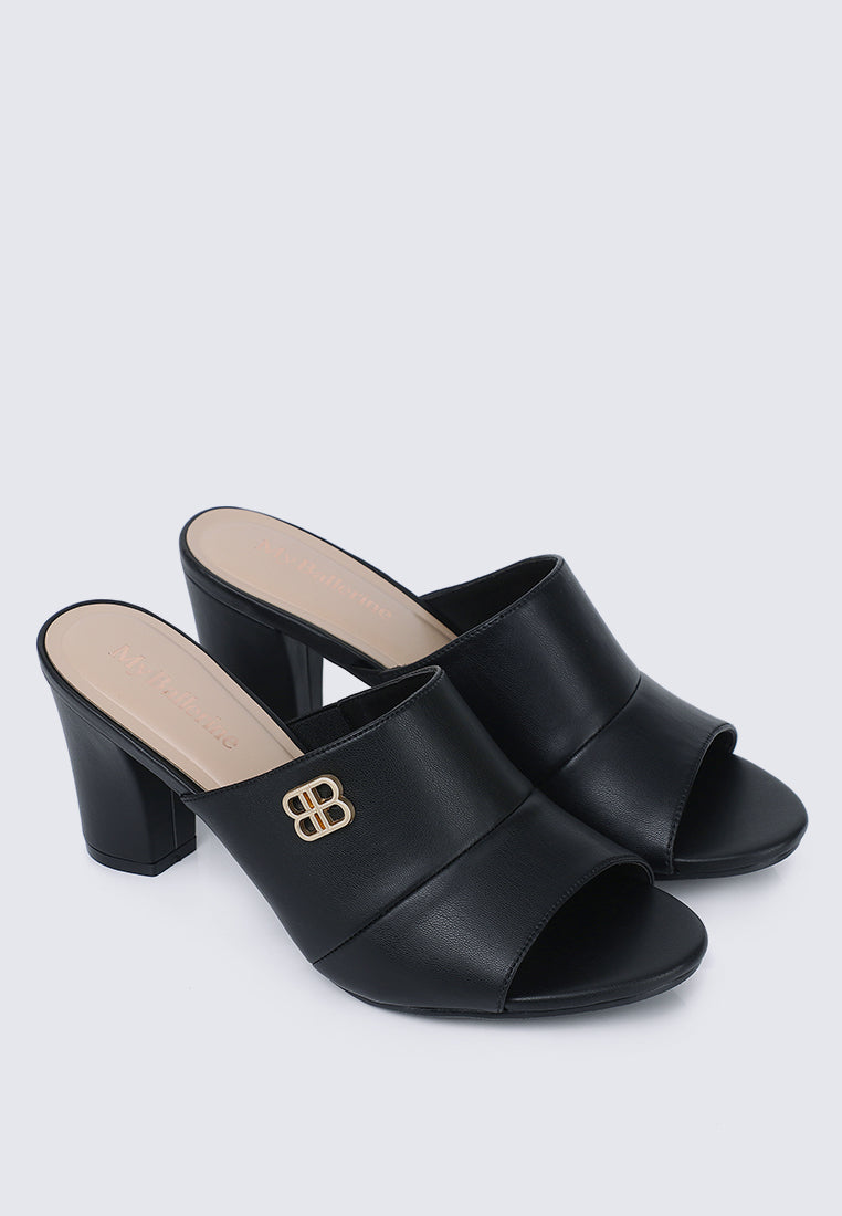 Sara Comfy Heels In Black