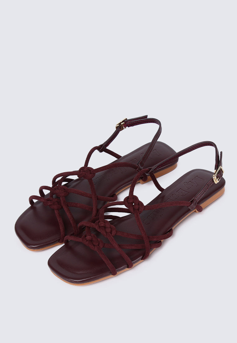 Naomi Comfy Sandals In Burgundy