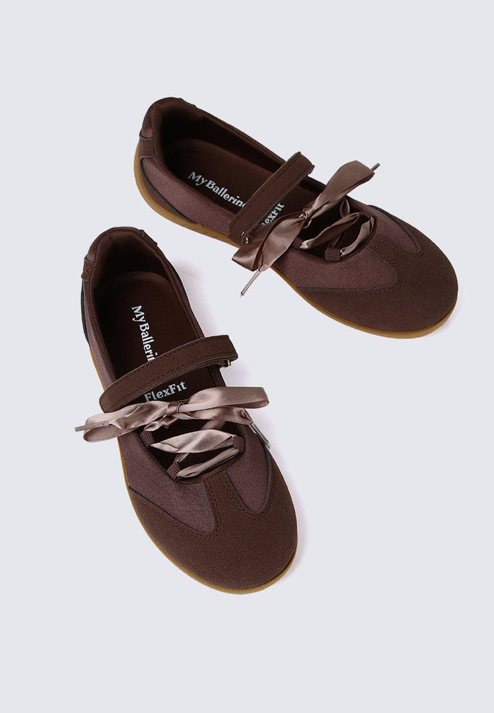 Luluna Comfy Ballet Sneakers In Espresso