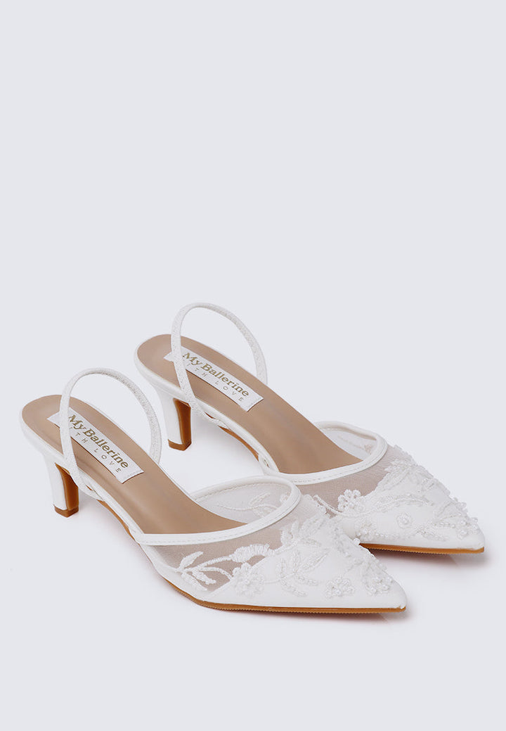 Elowen Comfy Heels In Ivory