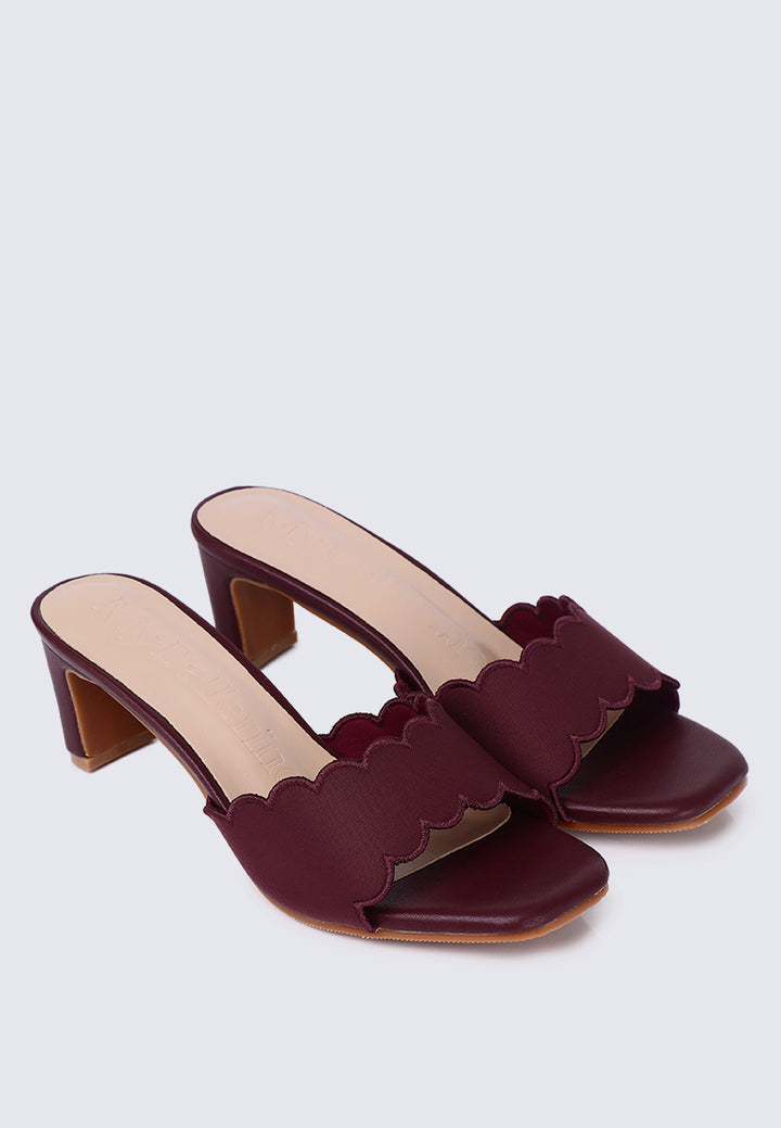 Carmen Comfy Heels In Maroon