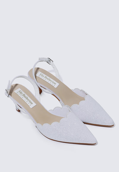 Yolanda Comfy Heels In Silver