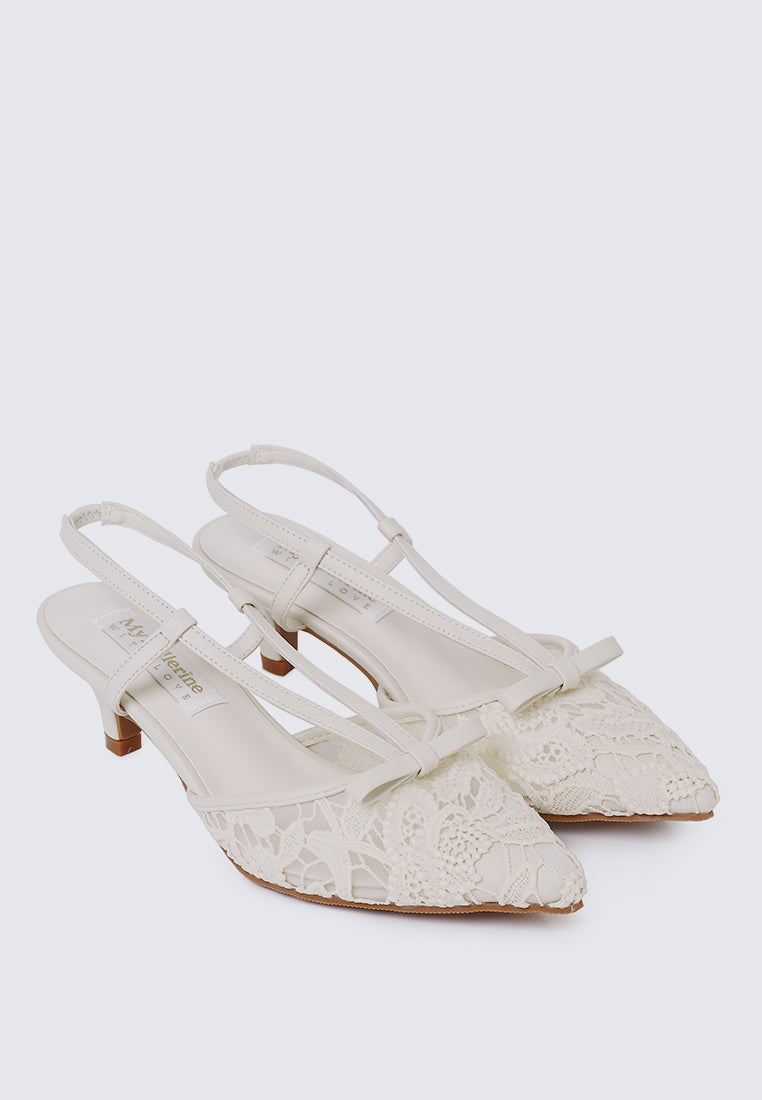 Colette Comfy Heels In Beige