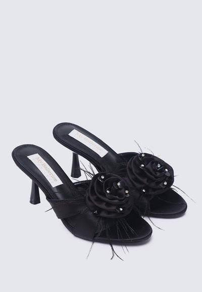 Alira Comfy Heels In Black