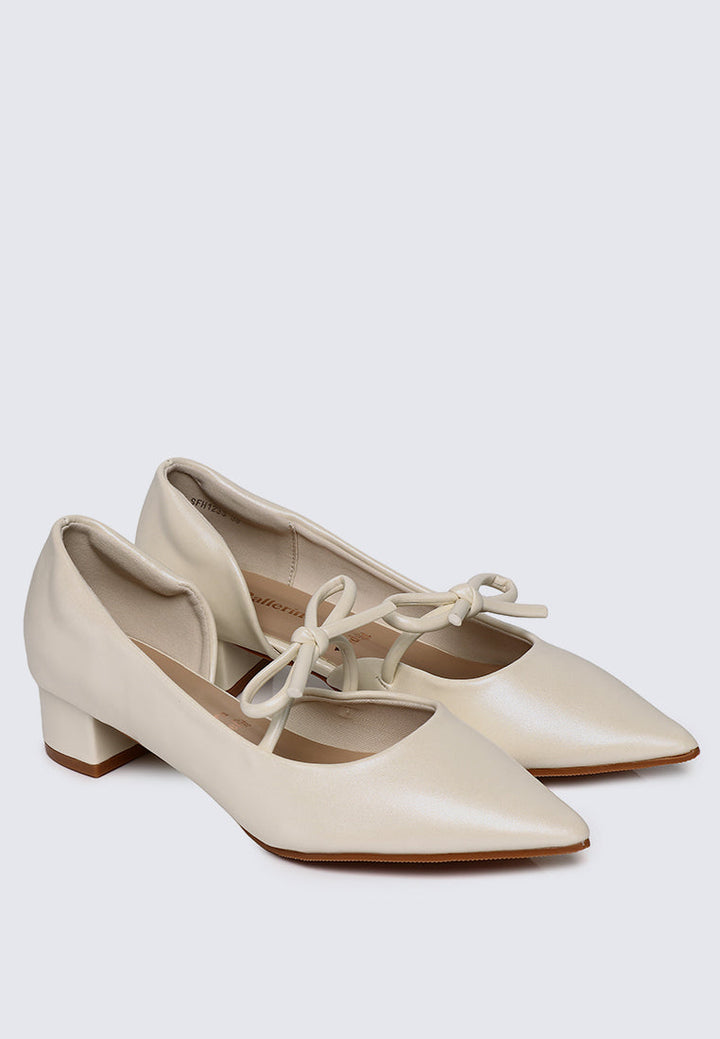 Vivienne Comfy Heels In Ivory
