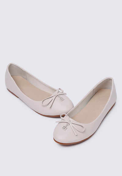 Briony Comfy Ballerina In Beige