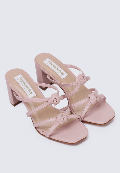 Rosina Comfy Heels in Dusty Pink