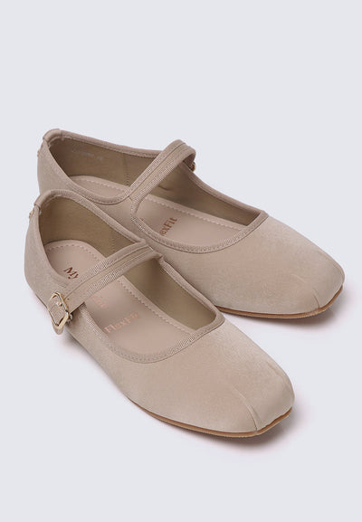 Faye FlexFit Comfy Ballerina In Khaki