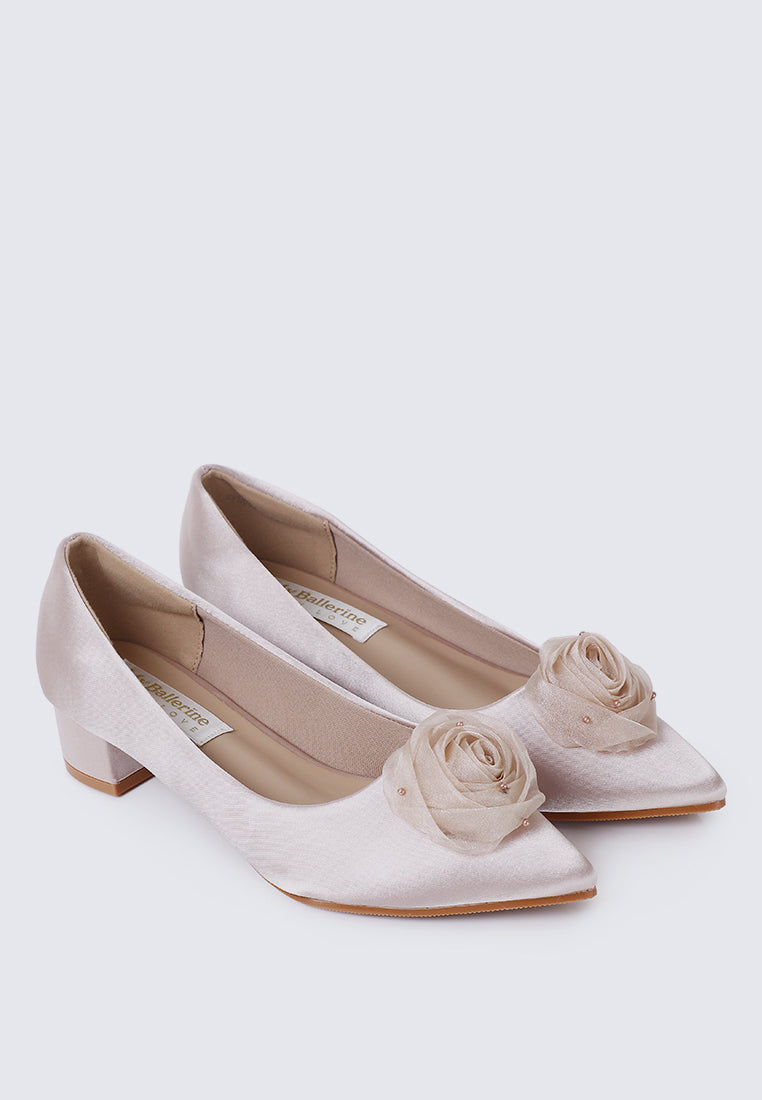 Sereia Comfy Heels In Champagne