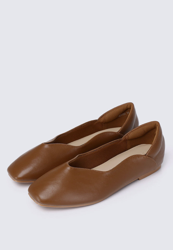 Etta Comfy Ballerina In Brown