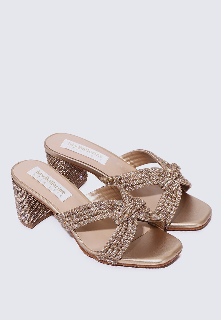 Suri Comfy Heels In Rose Gold