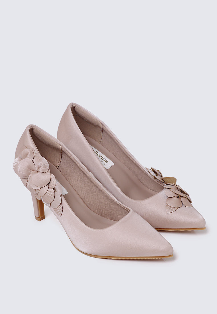 Madeleine Comfy Heels In Nude Pink