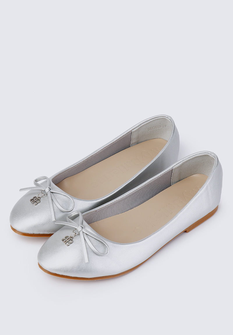 Briony Comfy Ballerina In Silver