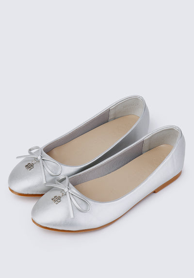 Briony Comfy Ballerina In Silver