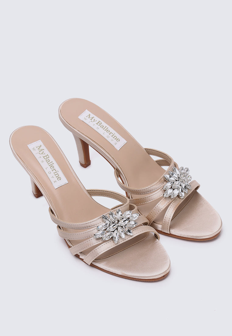 Denese Comfy Heels In Almond