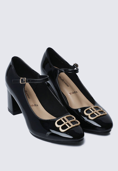 Jane WideFit Comfy Pumps In Black