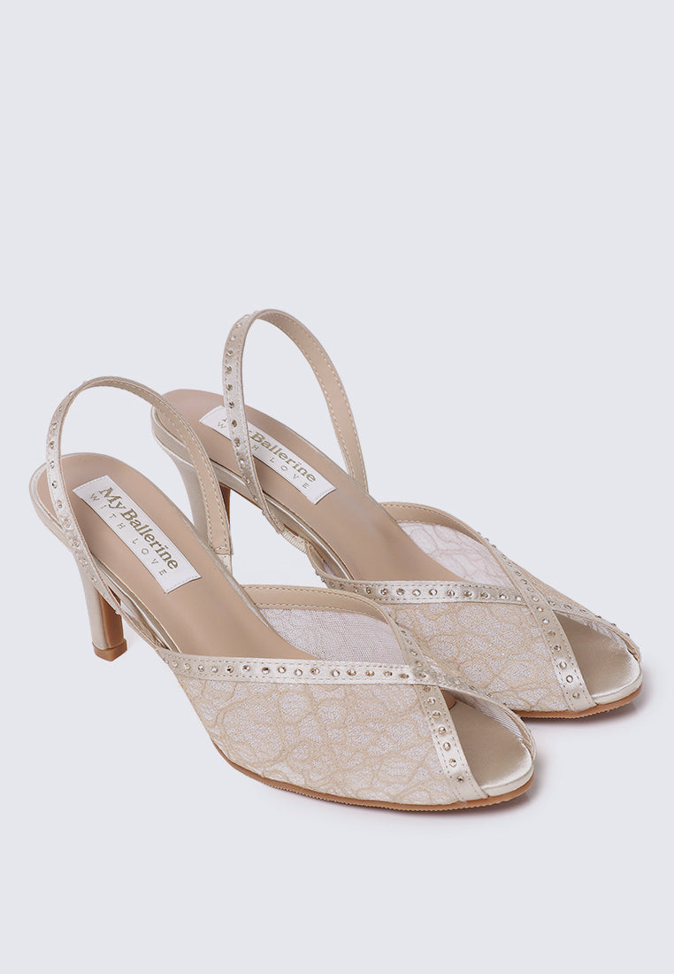 Alora Comfy Heels In Taupe